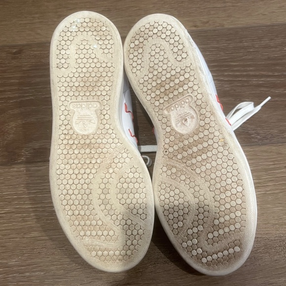 Adidas x Stan Smith Women's Leather Red White Zig Zag Casual Sneaker, Sz 6 RARE - Picture 10 of 10
